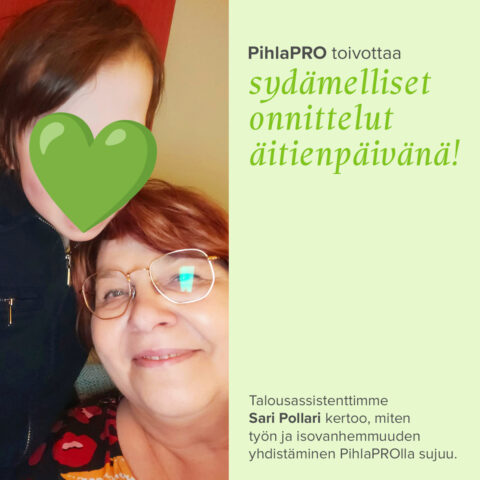 Sydämelliset onnittelut äitienpäivänä!